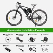 Yose Power 26 inch ebike conversion kit 48V500W rear motor with 48V13Ah lithium battery and wheel Cassette or Screwed option with integrated controller, LED display, PAS sensor electric bike hub motor