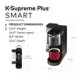 thumbnail image 4 of Keurig K-Supreme Plus Smart Single Serve Coffee Maker with BrewlD, 5 Cup Sizes, 5 Brewing Options, and 6 Temperature Settings (Black Stainless), 4 of 6