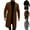 Black, variant on HOOMEUMY Men's Trench Coat Casual Slim Fit Notched Collar Long Jacket Overcoat Single Breasted Peacoat Outerwear wih Pockets (Black,L）