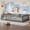 Gray, variant on Wood Montessori Floor Bed Frame with Fence and Door, Twin Size Toddler Bed with Support Slats for Girls Boys