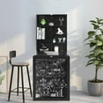 thumbnail image 3 of Gymax Wall Mounted Table Fold Out Convertible Desk with A Blackboard/Chalkboard Black, 3 of 10