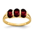 thumbnail image 1 of Solid 14k Yellow Gold 6x4mm Oval Garnet January Red Gemstone Engagement Ring Size 8.5, 1 of 3