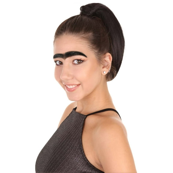 HPO Adult Men’s Black Fake Mustache – Synthetic Fiber Facial Hair for Cosplay & Halloween Outfits