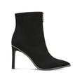 thumbnail image 3 of BAR III Womens Black Studded Comfort Briget Pointed Toe Stiletto Zip-Up Booties 10 M, 3 of 4