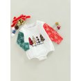 thumbnail image 3 of Faithtur Baby Girls Spring Autumn Romper Long Sleeve O Neck Snowflake Christmas Tree Print Romper, 3 of 7