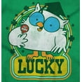 thumbnail image 2 of Saint Paddys Lucky Tootsie Pop Owl Hoodie Sweatshirt Women Men Brisco Brands S, 2 of 6