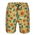 thumbnail image 4 of Kdxio Leaves Avocado Pattern Mens Casual Shorts - Drawstring Summer Beach Sports Shorts for Men, 4 of 9