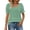 Green, variant on Summer Tops for Women Square Neck T Shirts Tunic Color Block Shirts Lounge Short Ruffle Sleeve Blouses Strip Print Tops Daily for Wear
