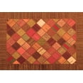 thumbnail image 1 of Ahgly Company Indoor Rectangle Abstract Orange Contemporary Area Rugs, 7' x 10', 1 of 1