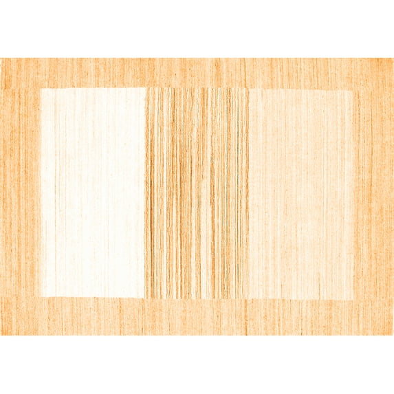 Ahgly Company Indoor Rectangle Solid Orange Modern Area Rugs, 5' x 8'
