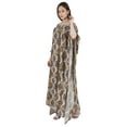 thumbnail image 7 of Moomaya Boat Neck Caftan Rayon Cover Up Printed Cold Shoulder Kaftan Maxi Dress, 7 of 7