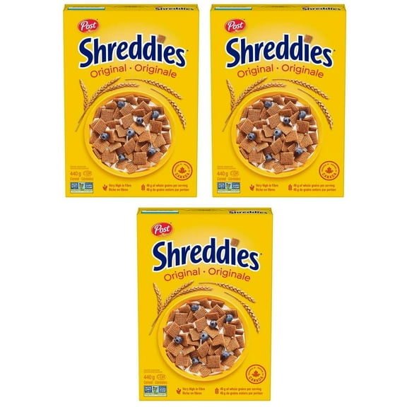 Post Shreddies Original Breakfast Cereal, 440g (3 Pack)
