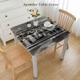 thumbnail image 2 of BANET Cotton Linen Table square Dresser Scarves Birch Trees Forest Non-Slip Kitchen Tablecloth Nature Theme Dinner Parties Wedding White, 2 of 7