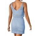 thumbnail image 3 of Hibeli Women's Crochet Knit Hollow out Sleeveless Waisted Dress, 3 of 3