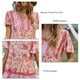 thumbnail image 5 of Blusa con estampado floral y cuello en V, blusa con estampado floral para mujer, blusa con cuello en V y estampado floral para mujer, blusa con cuello en V de verano, rendimiento finamente ajustado, 5 of 6