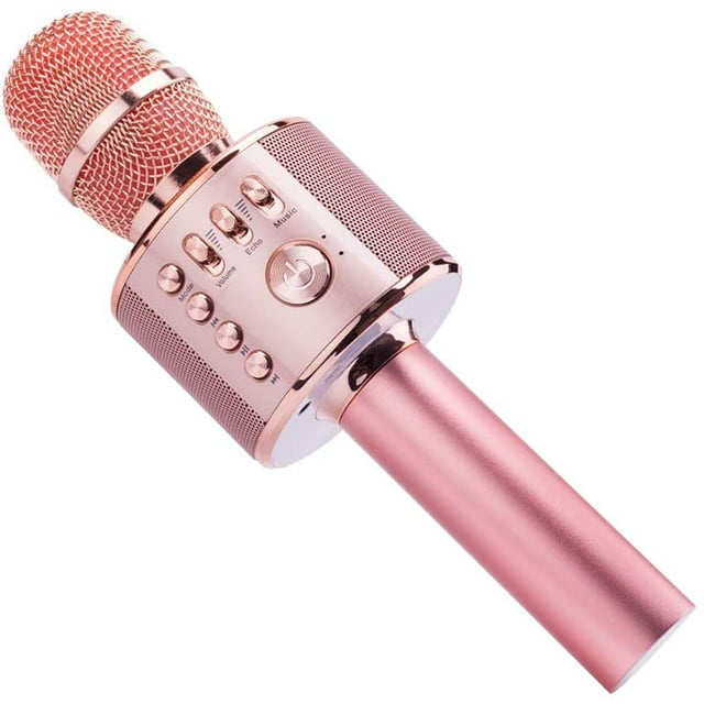 Bluetooth Karaoke Microphone, 4 In 1 Wireless Microphone With Built-In Speakers, Handheld Karaoke Mic For Singing And Recording, Compatible With Android / Ios / Pc