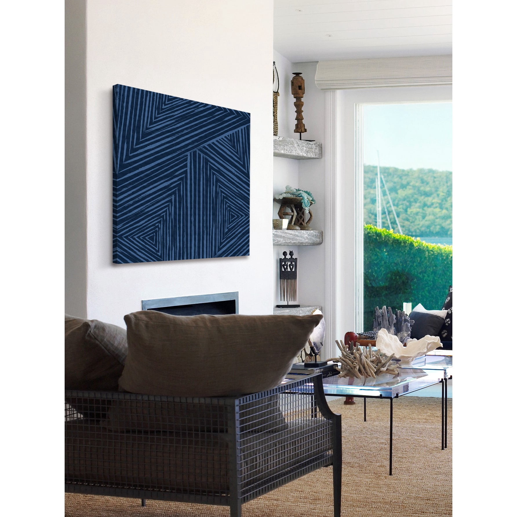 "Lines Rearranged" Painting Print on Wrapped Canvas