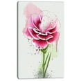 thumbnail image 2 of Pink Hand drawn Watercolor Flower - Floral Canvas Art Print, 2 of 4