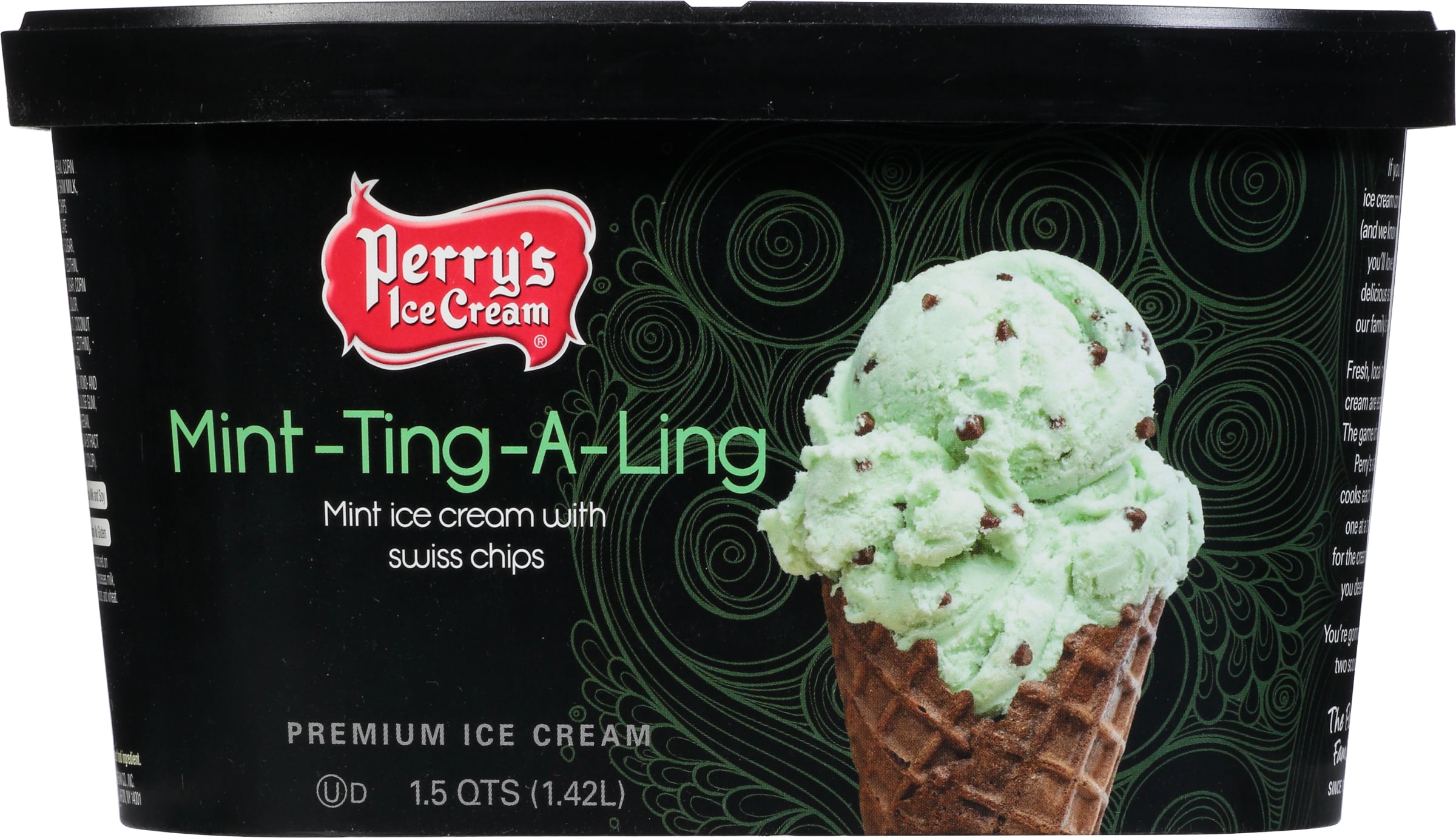 Perry's Mint Ting a Ling Ice Cream, 1.5 Quart