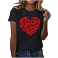 thumbnail image 5 of VKOYWKM Love Heart T Shirts Women Valentines Day Shirts Love Graphic Tees Short Sleeve Casual Crew Neck Holiday Tops Romantic Valentines Day Gifts Shirt, 5 of 6