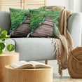 thumbnail image 5 of Ambesonne Nature Throw Pillow Cover 2 Pack, Pathway Stream Jungle Print, 16", Brown Green, 5 of 7