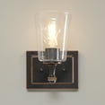 thumbnail image 4 of Better Homes & Gardens Modern Wall Scone Vanity Light, Bronze Metal Glass Shades, Bulb Not Included, 4 of 10