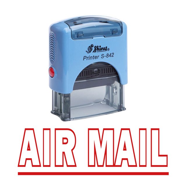 Printtoo Timbre en Caoutchouc Auto-Encriant pour Courrier Aérien, Papeterie de Bureau, Timbre Personnalisé Brillant