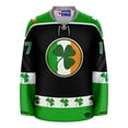 thumbnail image 4 of St Patrick's Day Irish Shamrock Black Holiday Hockey Jersey (Adult4XL), 4 of 6