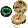 thumbnail image 1 of Luminous Compass Dad To Son Enjoy The Ride Gift for Camping Outdoor Activities Navigation Tool, 1 of 7