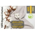 thumbnail image 6 of Shrinita 400 Thread Count Organic Cotton Bedsheet 4 PC Full White 10" Deep Pockets, 6 of 7