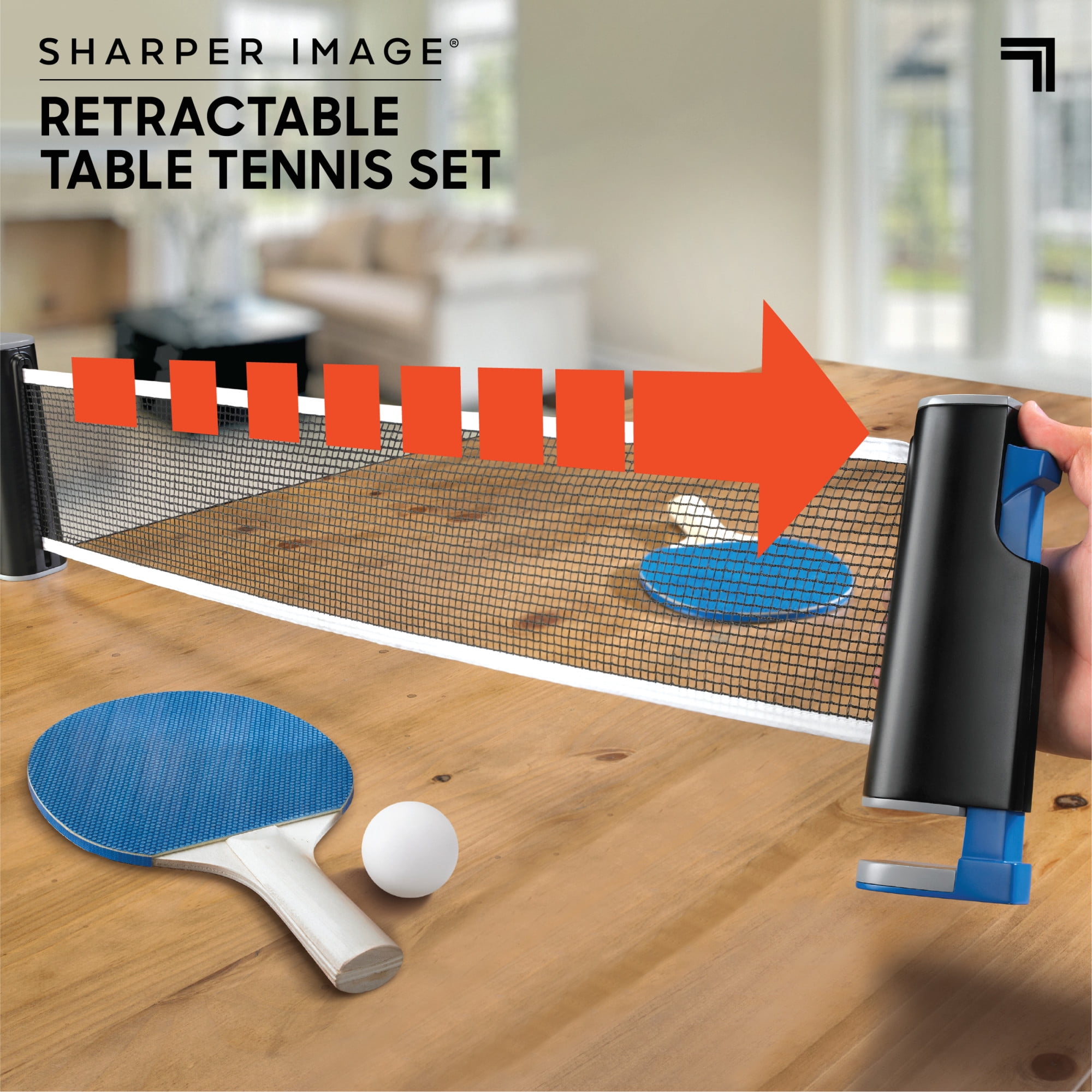  Laser Sports Table Tennis Set - Family Indoor and Outdoor  Recreation Sports Play - Easy to Install Retractable Net Post - Fun Ping  Pong Set Accessories for Kids and Adults 