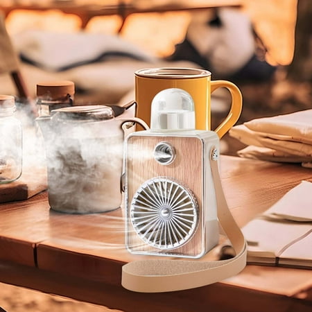 

HKEJIAOI Get Ready for The Holidays - Handheld Fan Hanging Fan 3 Gears Portable Cooler Neckband Fan Wearable Humidifier Cooler with Night Light Small Portable Fan