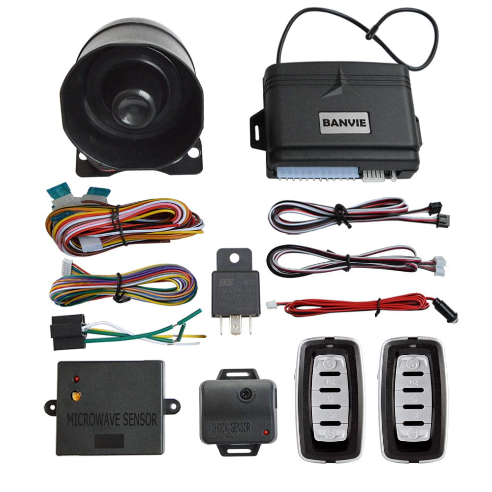 BANVIE Car Alarm System, Security Antitheft Alarm Systems with Keyless