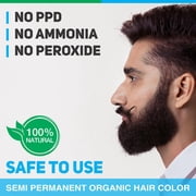 Vegetal Organic Beard Hair Dye Safe Color Hair Color for Men Dark Brown for All Hair Type 25gm