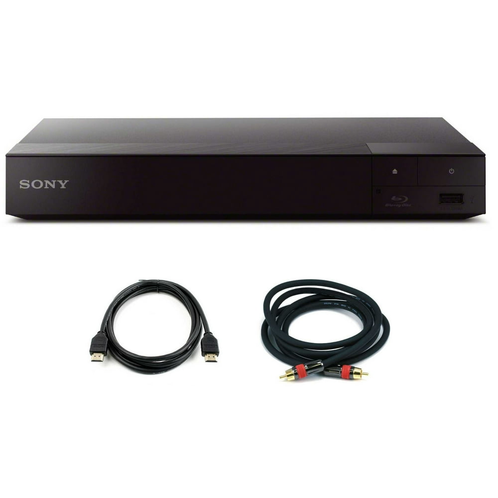 Sony 4K Upscaling 3D Streaming BluRay Disc Player with Cable Bundle