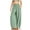 Green, variant on Women's Casual Pants Elastic Waist Drawstring Loose Fit Linen Trousers with Pockets for Everyday Wear