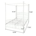 thumbnail image 3 of Canopy Bed Frame Full with Headboard and Footboard, White Canopy Bed with Center Support Legs, 4 Poster Bed Frame Platform Bed Frame, Easy to Assemble, 3 of 6