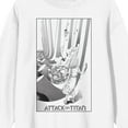 thumbnail image 2 of Attack On Titan Ymir Fritz Watching Titans Adult White Crew Neck Sweatshirt-Small, 2 of 3