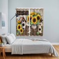 thumbnail image 5 of Curtains 84 Inches Long 2 Panels, Farmhouse Sunflowers Grommets Window Treatment Curtain, Western Star Country Bird Pine Cone Thermal Curtains Drapes for Living Room/Bathroom, 5 of 9