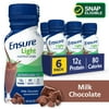 Ensure Light Nutrition Shake, 12g of high-quality protein, 0g Sugar, 2g Fat, Milk Chocolate, 8 fl oz, 6 Count