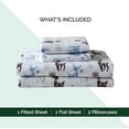 thumbnail image 4 of Elegant Comfort Ultra Soft 4-Piece Sheet Set - Holiday Christmas Flannel Sheets, Warm and Anti-Pill Quality, Deep Pocket Fitted Sheet- Full, Brown Deer, 4 of 4