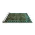 thumbnail image 2 of Ahgly Company Machine Washable Indoor Rectangle Persian Turquoise Blue Traditional Area Rugs, 3' x 5', 2 of 4