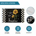 thumbnail image 6 of Sunflower Vingra Placemats Set of 4, Farmhouse Garden Floral Bees Plaid Placemats for Dining Table, Place Mats for Kitchen Tabletop, Waterproof Wipeable Dining Table Mats Set, 6 of 9