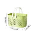thumbnail image 3 of Hovilon Bath Storage Basket, Portable Plastic Shower Caddy with Handle & Drainage Holes, Waterproof Quick-Dry Toiletries Organizer for Bathroom Dorm Gym, Holds Shampoo Shower Gel Towels, Green, 3 of 6