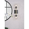 thumbnail image 2 of Neri 2 lights black and brass and clear glass wall sconce, 2 of 3
