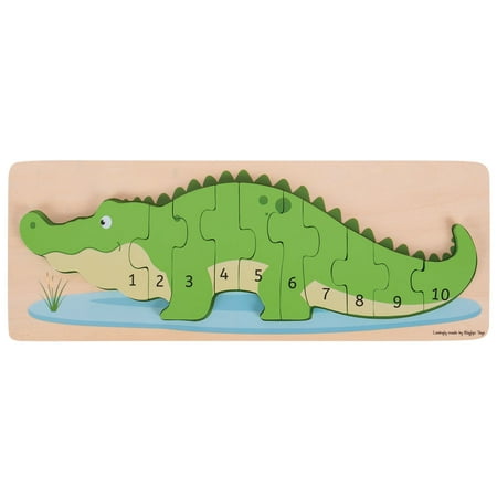 UPC: 0691621190296 | Bigjigs Toys – Crocodile Number Puzzle