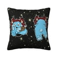 thumbnail image 1 of ZICANCN Funny Monster Cute Shush Decorative Throw Pillow Covers, Bed Couch Sofa Decorative Knit Pillow Covers for Living Room Farmhouse, 24"x24", 1 of 8