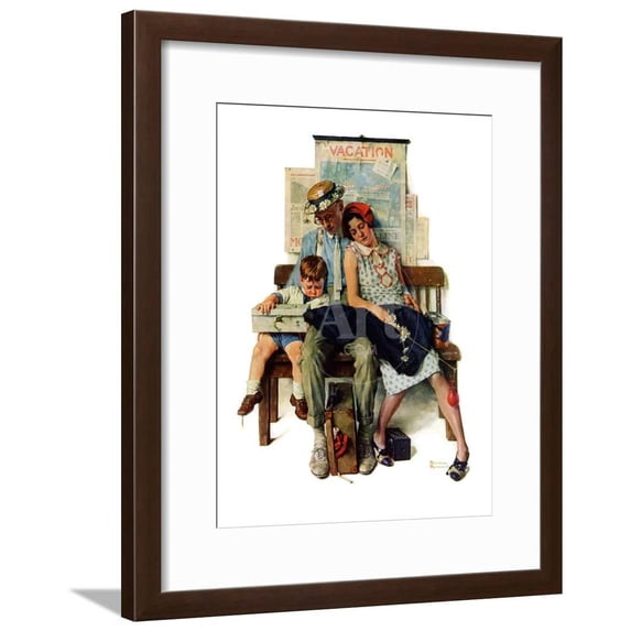 Home from Vacation, September 13,1930, Framed Art Print Wall Art by Norman Rockwell Sold by Art.Com