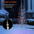 thumbnail image 4 of Alpine Corporation BYS144MC Silver Multi-Colored LED Lights Alpine Festive Christmas Tree, 4 of 10