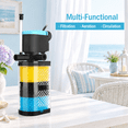 3-Stage Internal Aquarium Filter for 70-100 Gallon Tanks, 300GPH Flow ...